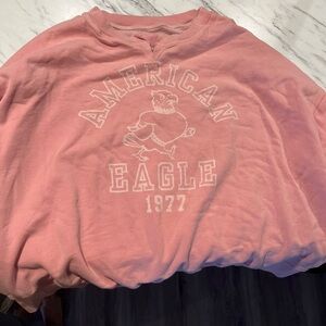 American Eagle Outfitters Pink Graphic Sweatshirt